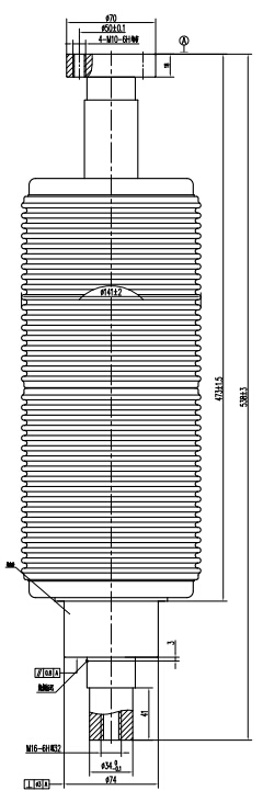 TD546A戶內(nèi)斷路器用真空開關(guān)管結(jié)構(gòu)圖